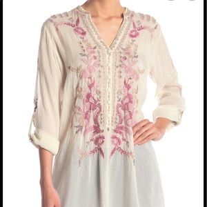 Johnny Was Clio Floral Embroidered Tunic : Small